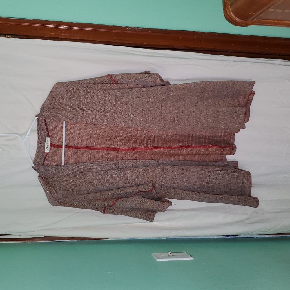 Ginger G Multicolored Rainbow Short Sleeve Cardigan